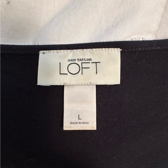 LOFT Black Long Sleeve Beaded Top - Picture 8 of 13